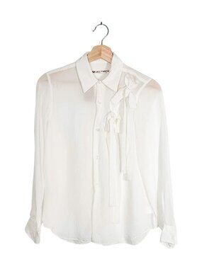 Comme Des Garcons 2016AW Double Bow Chiffon Shirt